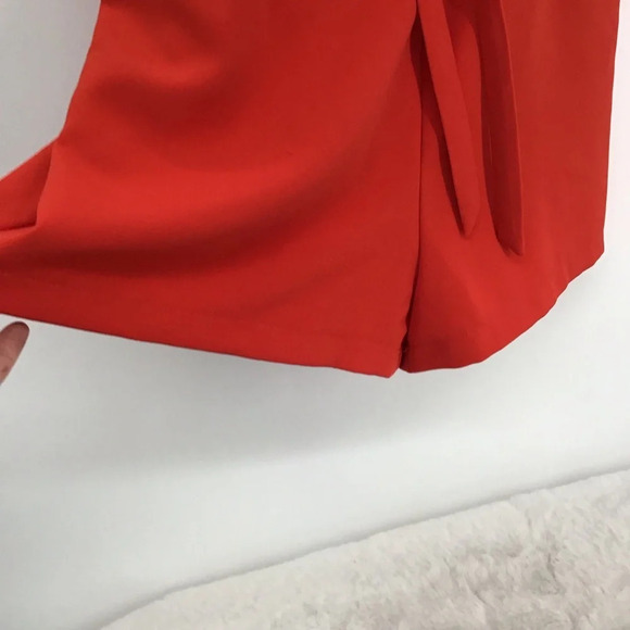 Adeline Rae Lenora Scallop Romper In Poppy Red NWT Summer Beachy Size XS - Picture 11 of 15